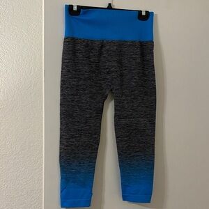 NWOT Factory Connections Plus Size Grey and Blue Leggings